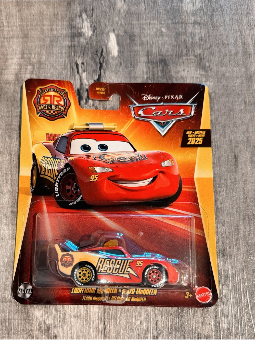 Disney Pixar Cars Fire and Rescue Lightning McQueen Diecast Car New Mattel
